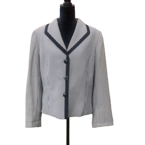 Evan Picone Houndstooth Blazer Size 18 - Picture 8 of 12